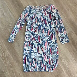 Lilly Pulitzer Blue and Pink Patterned Dress